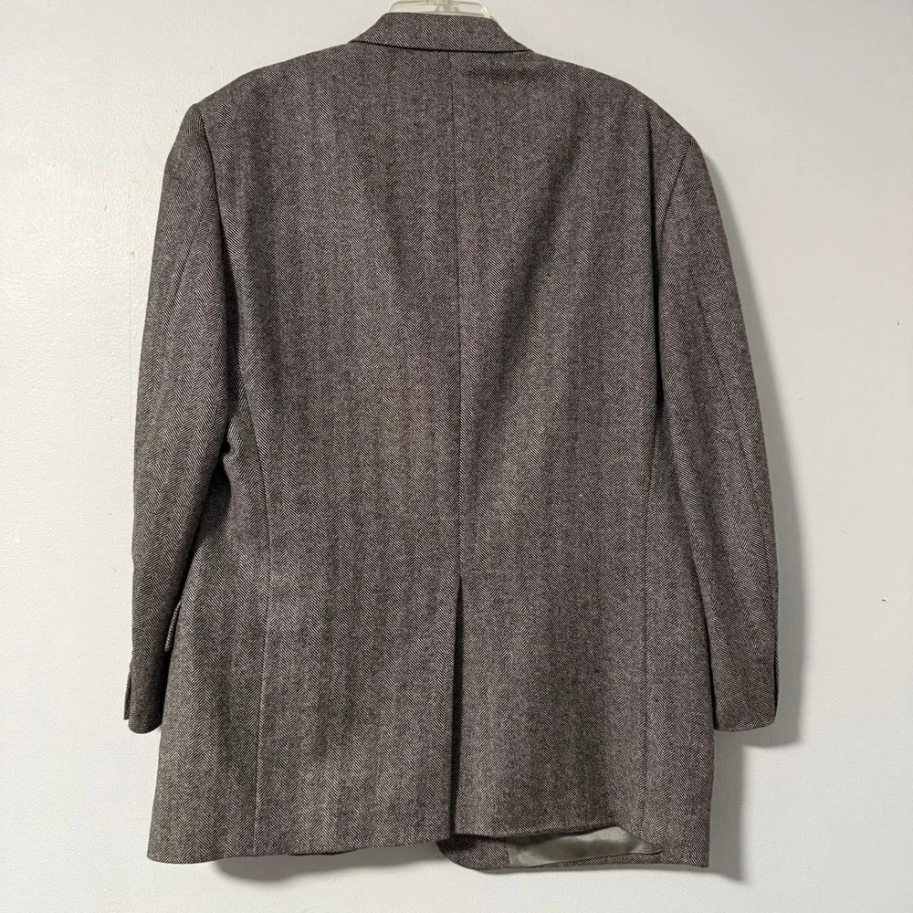 Rutledge's Men's‎ 100% Cashmere Herringbone Blazer Jacket Size 44 Regular
